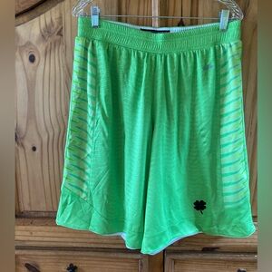 Men’s Eastbay Evapor green striped athletic shorts size M